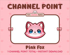 Pink Fox Twitch channel point icon.