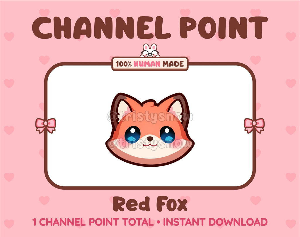 Red Fox Twitch channel point icon.