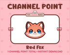 Red Fox Twitch channel point icon.