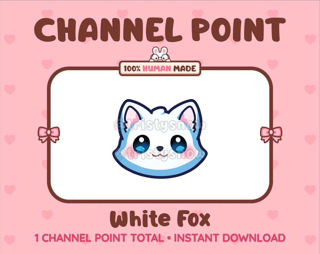 White Fox Twitch channel point icon.