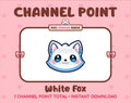 White Fox Twitch channel point icon.