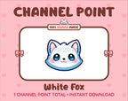 White Fox Twitch channel point icon.
