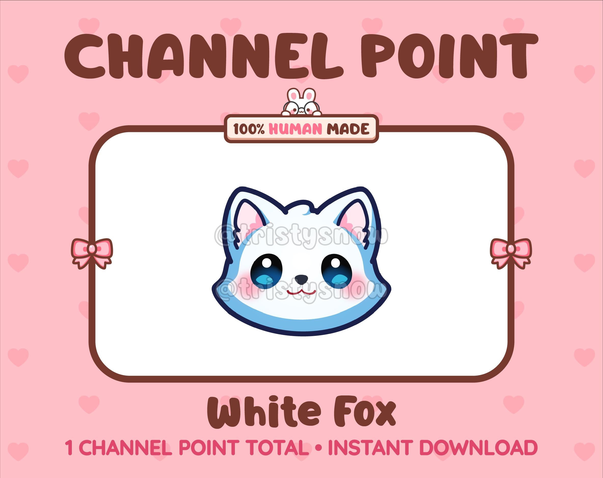 White Fox Twitch channel point icon.