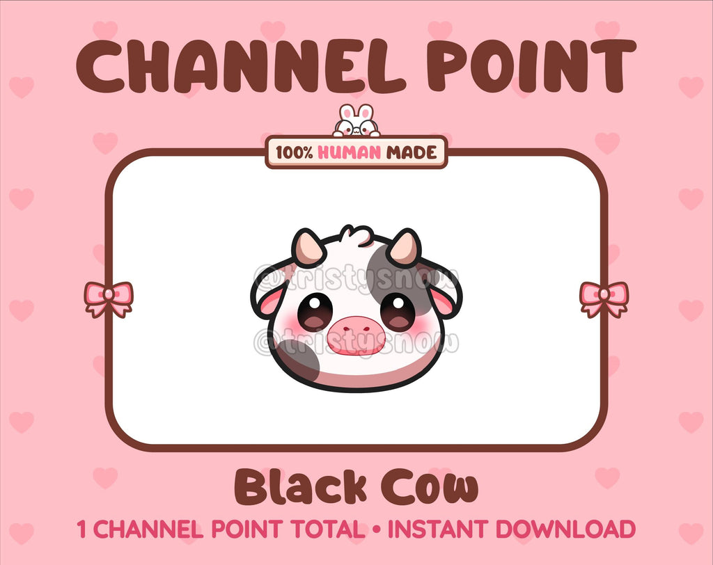 Black Cow Twitch channel point icon.