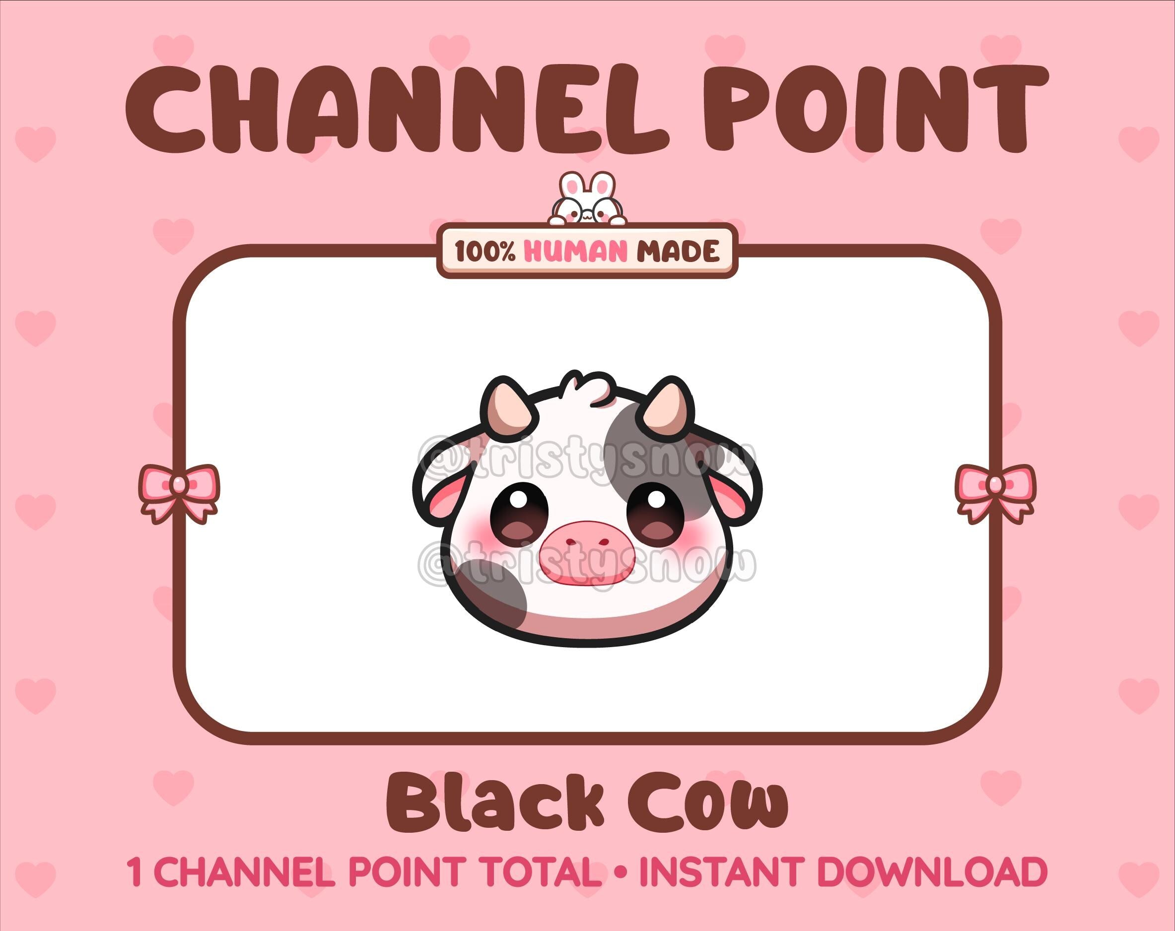 Black Cow Twitch channel point icon.
