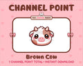 Brown Cow Twitch channel point icon.