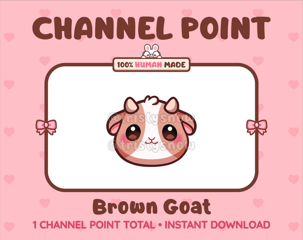 Brown Goat Twitch channel point icon.