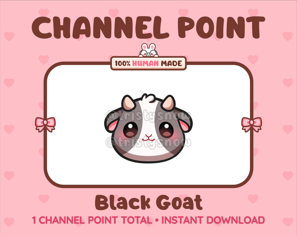 Black Goat Twitch channel point icon.