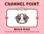 Black Goat Twitch channel point icon.