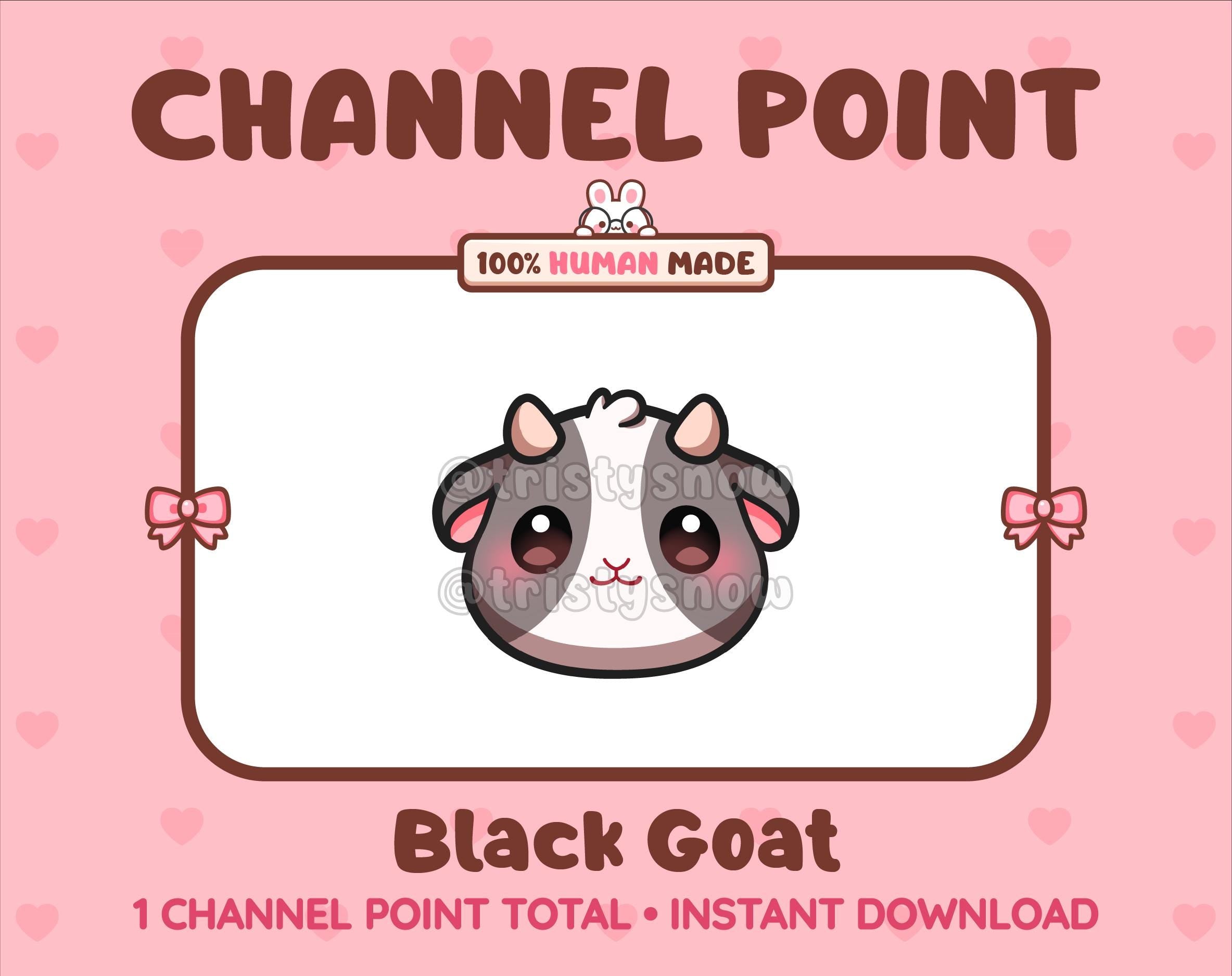 Black Goat Twitch channel point icon.