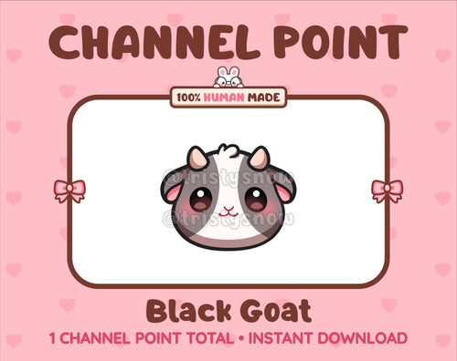 Black Goat Twitch channel point icon.