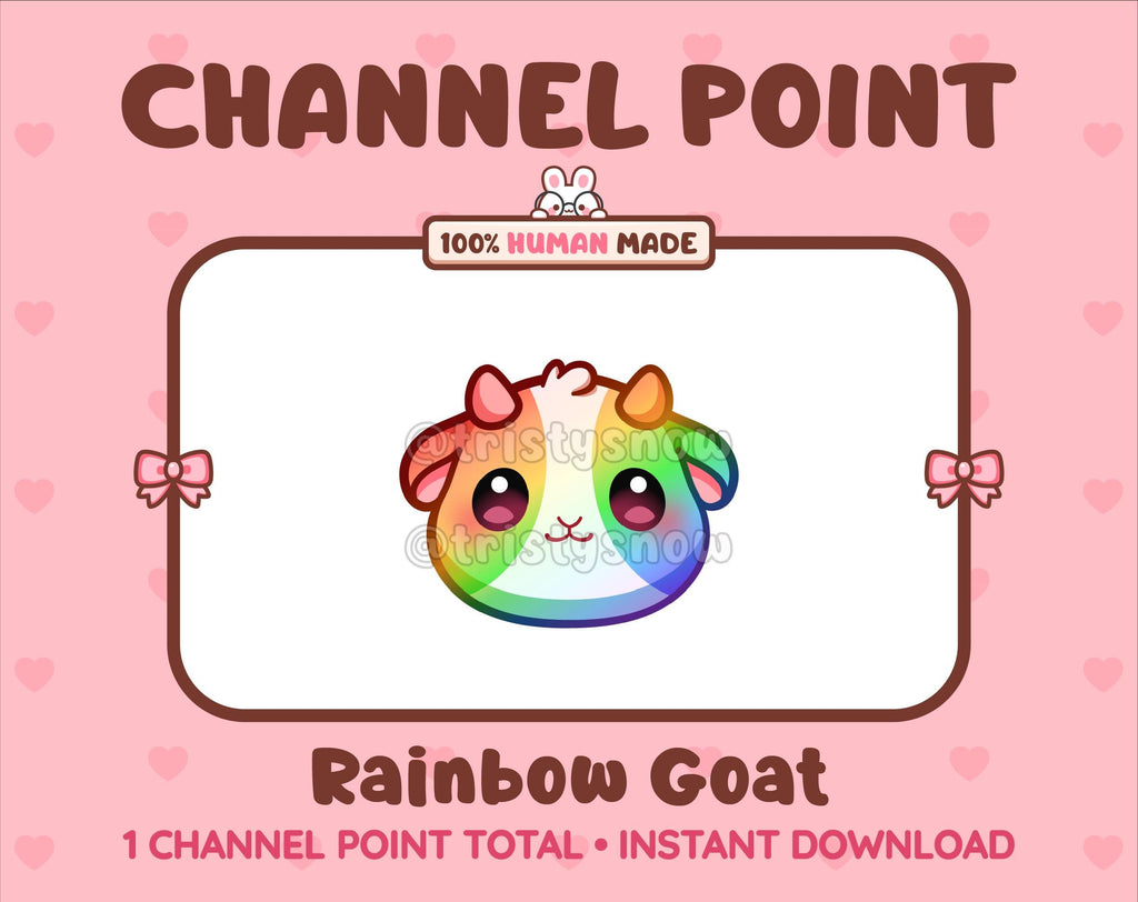 Rainbow Goat Twitch channel point icon.