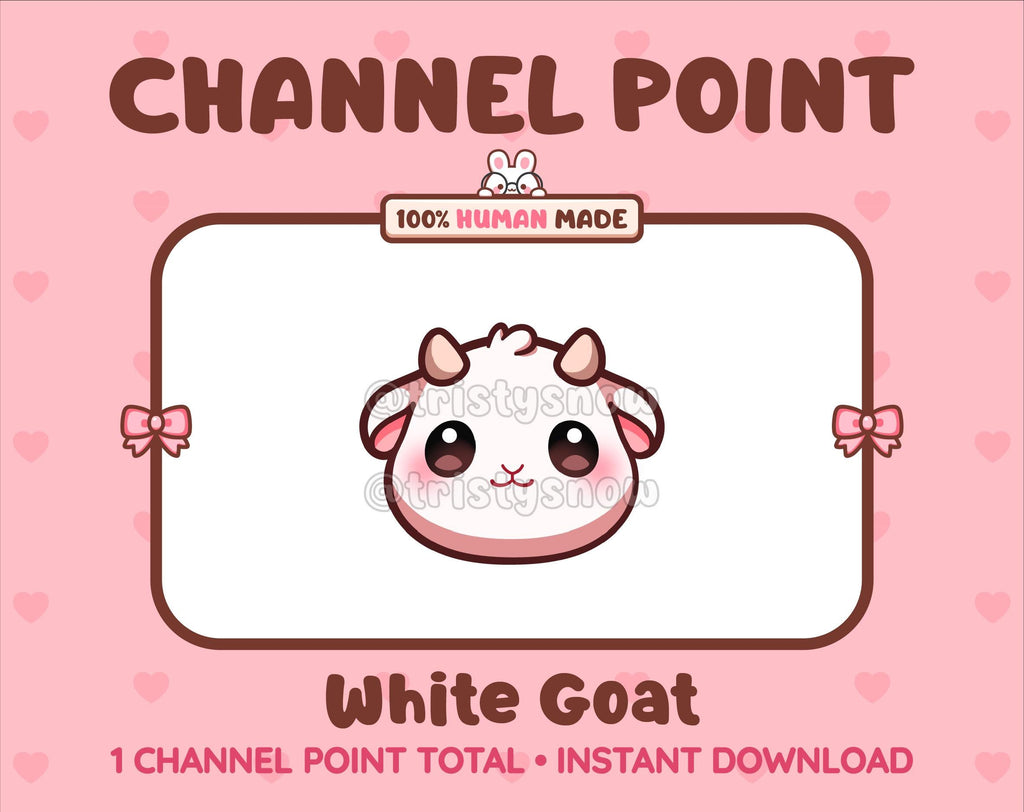 White Goat Twitch channel point icon.