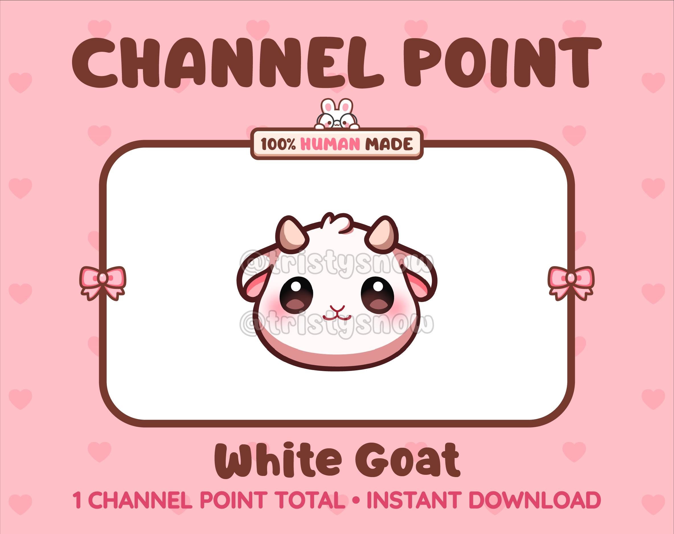 White Goat Twitch channel point icon.