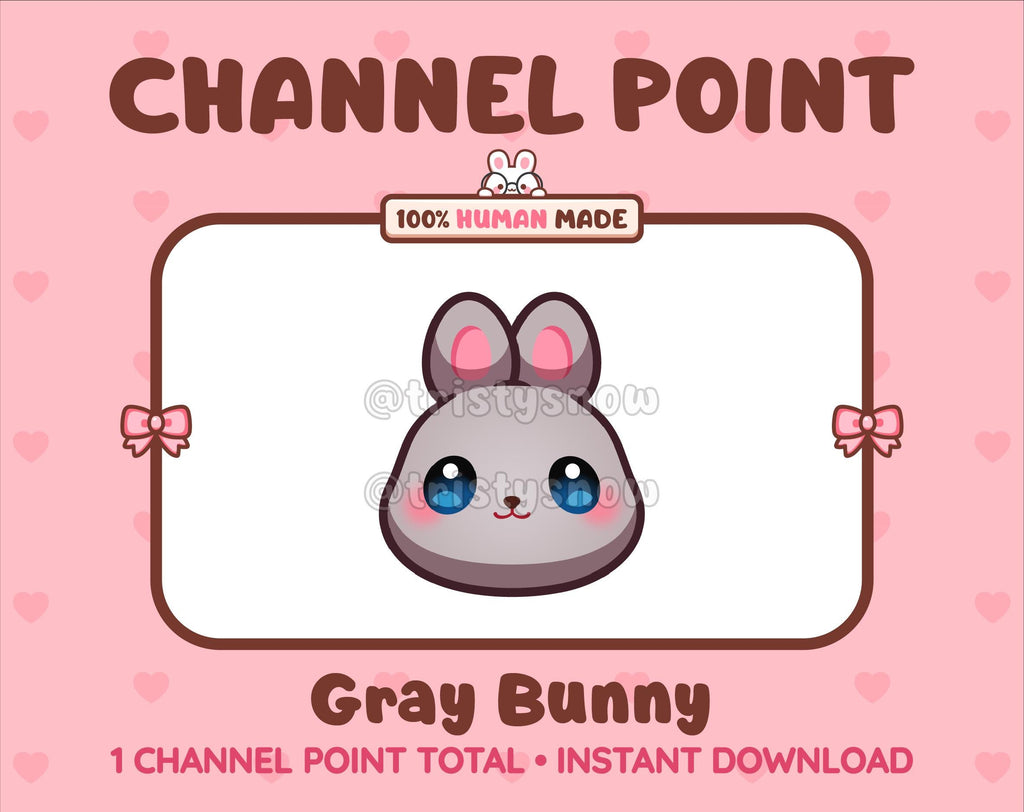 Gray Bunny Twitch channel point icon.