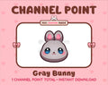 Gray Bunny Twitch channel point icon.