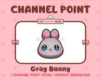 Gray Bunny Twitch channel point icon.