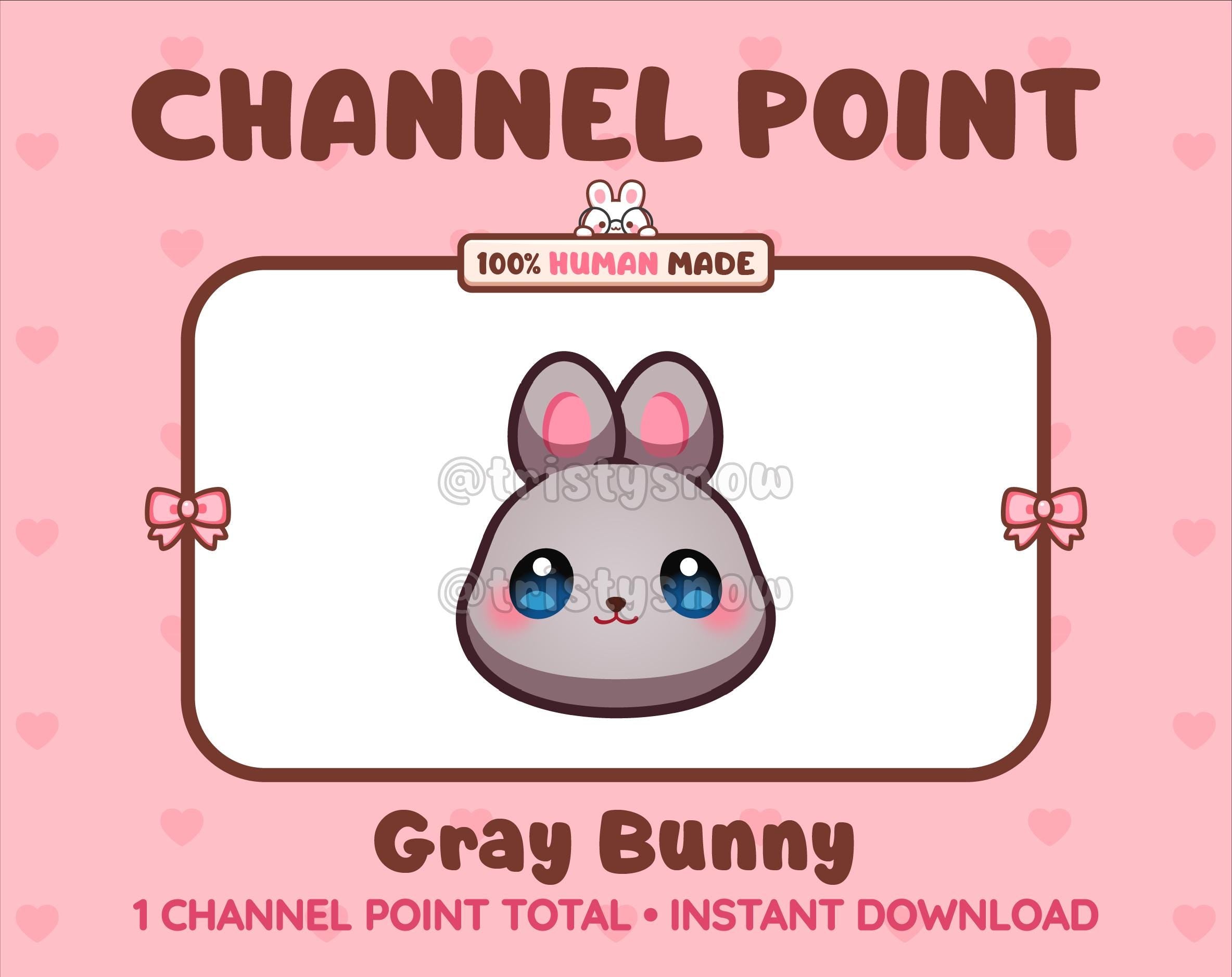 Gray Bunny Twitch channel point icon.