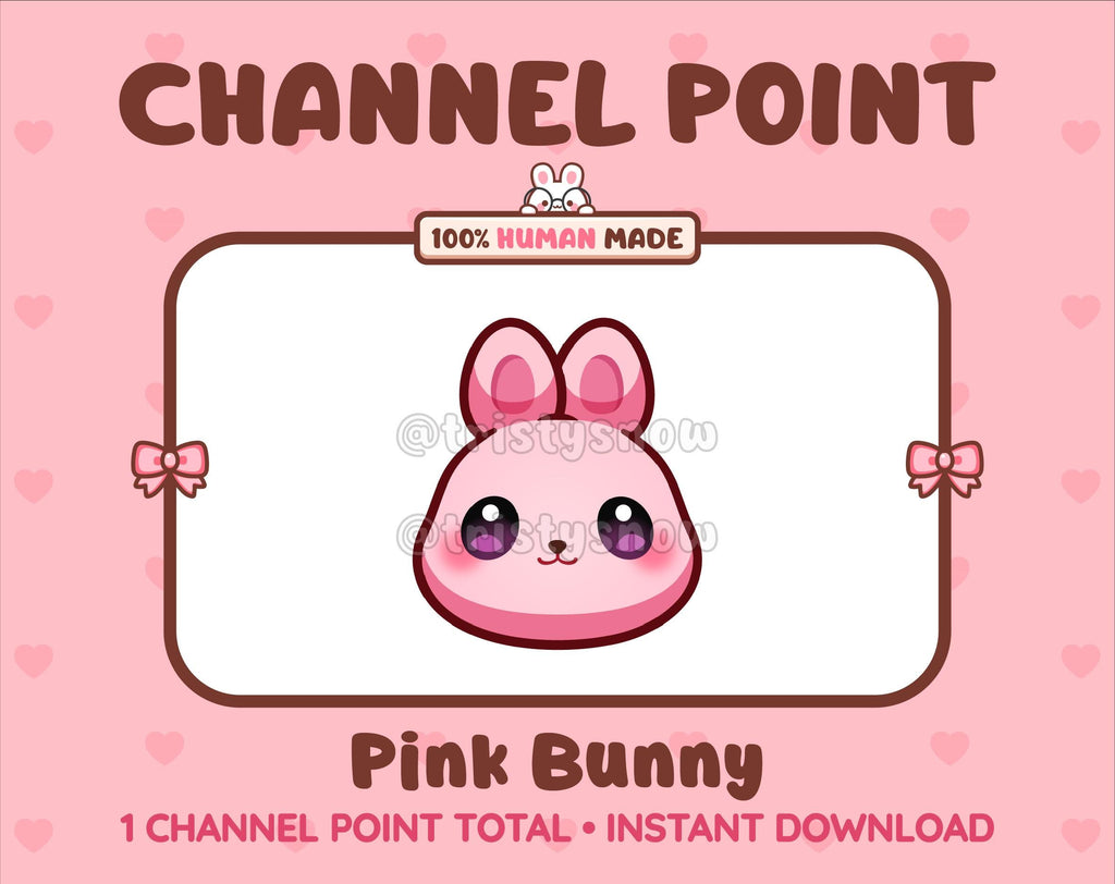 Pink Bunny Twitch channel point icon.