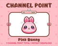 Pink Bunny Twitch channel point icon.
