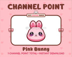 Pink Bunny Twitch channel point icon.