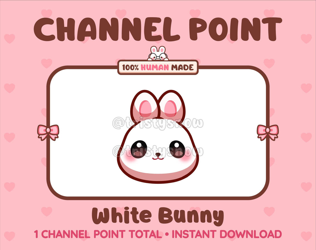 White Bunny Twitch channel point icon.