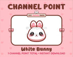 White Bunny Twitch channel point icon.