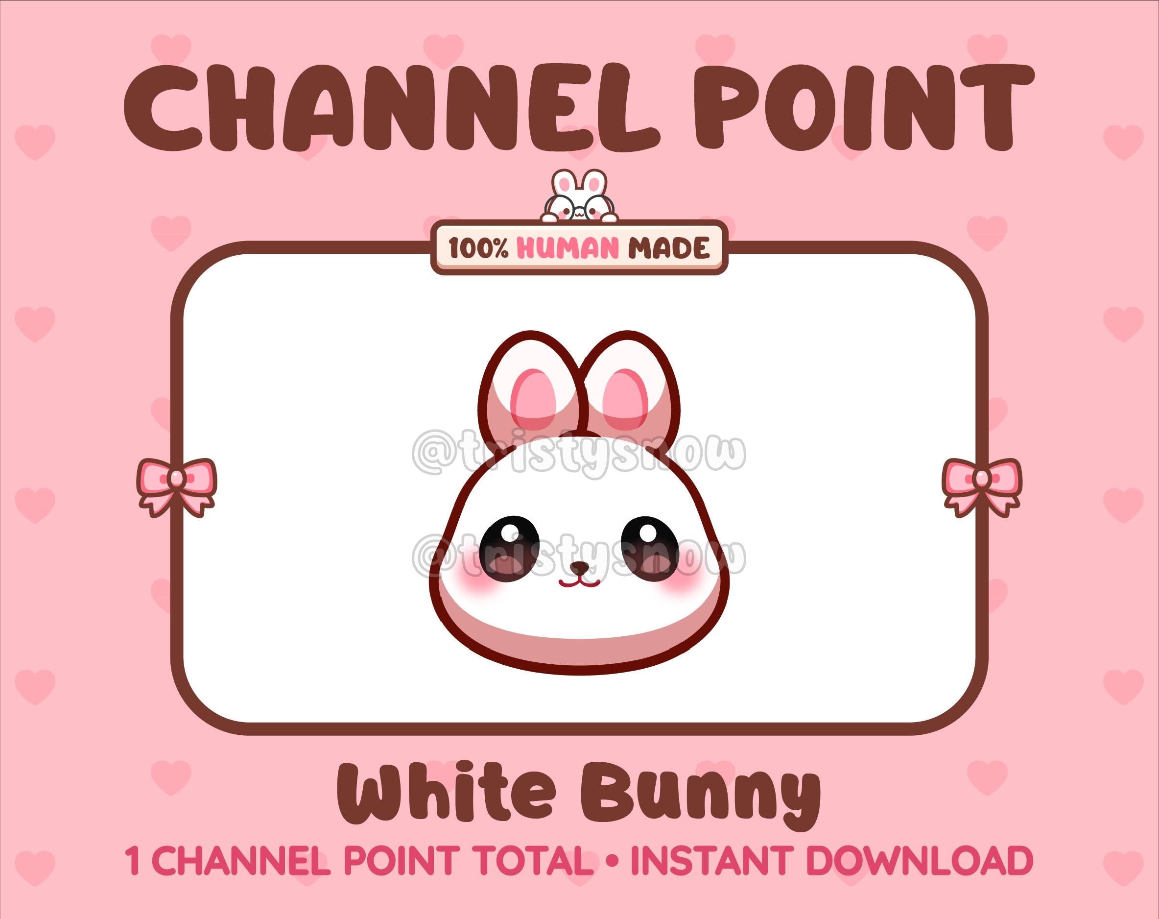 White Bunny Twitch channel point icon.