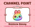 Rainbow Bunny Twitch channel point icon.