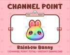 Rainbow Bunny Twitch channel point icon.