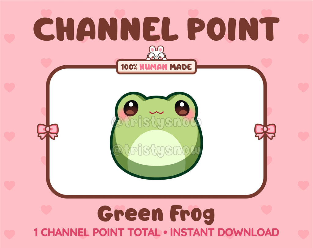 Green Frog Twitch channel point icon.