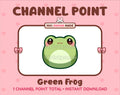 Green Frog Twitch channel point icon.