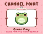 Green Frog Twitch channel point icon.