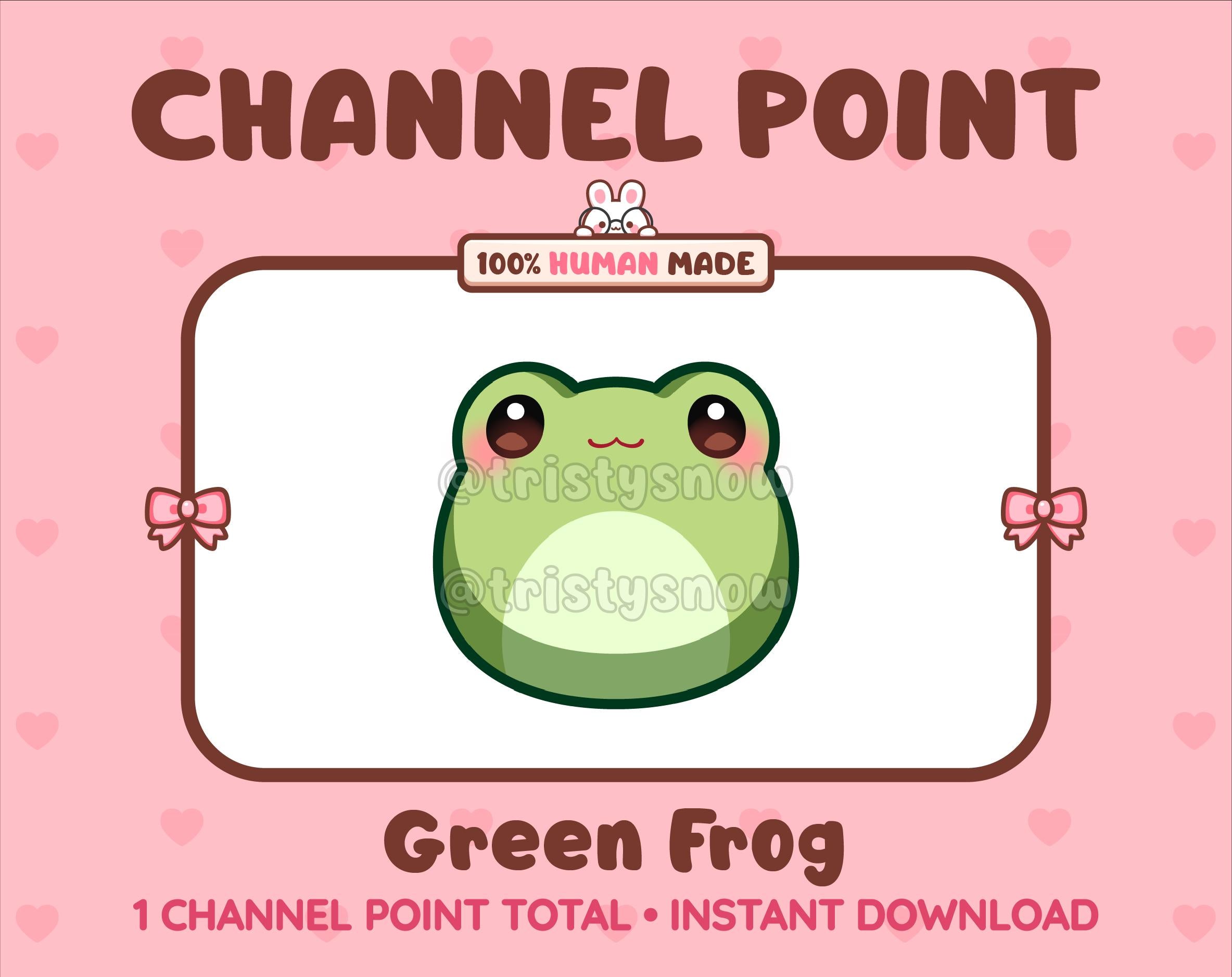 Green Frog Twitch channel point icon.
