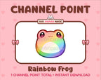 Rainbow Frog Twitch channel point icon.