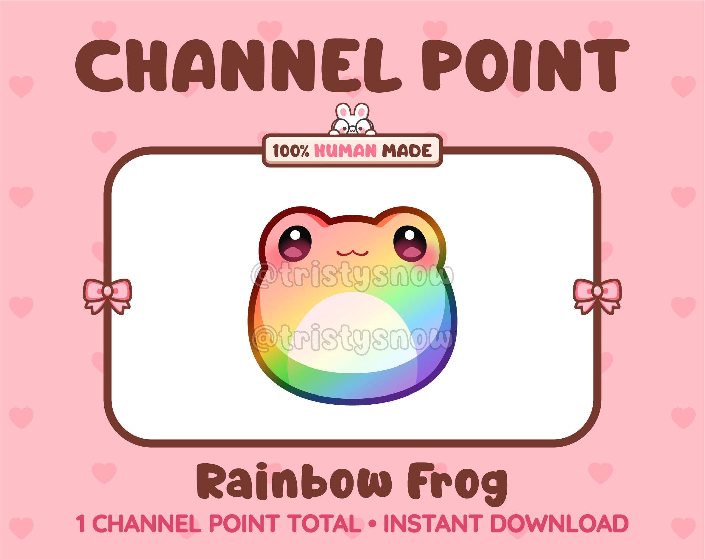 Rainbow Frog Twitch channel point icon.