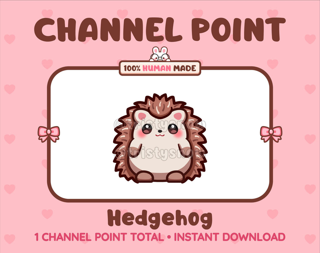 Hedgehog Twitch channel point icon.