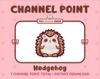 Hedgehog Twitch channel point icon.