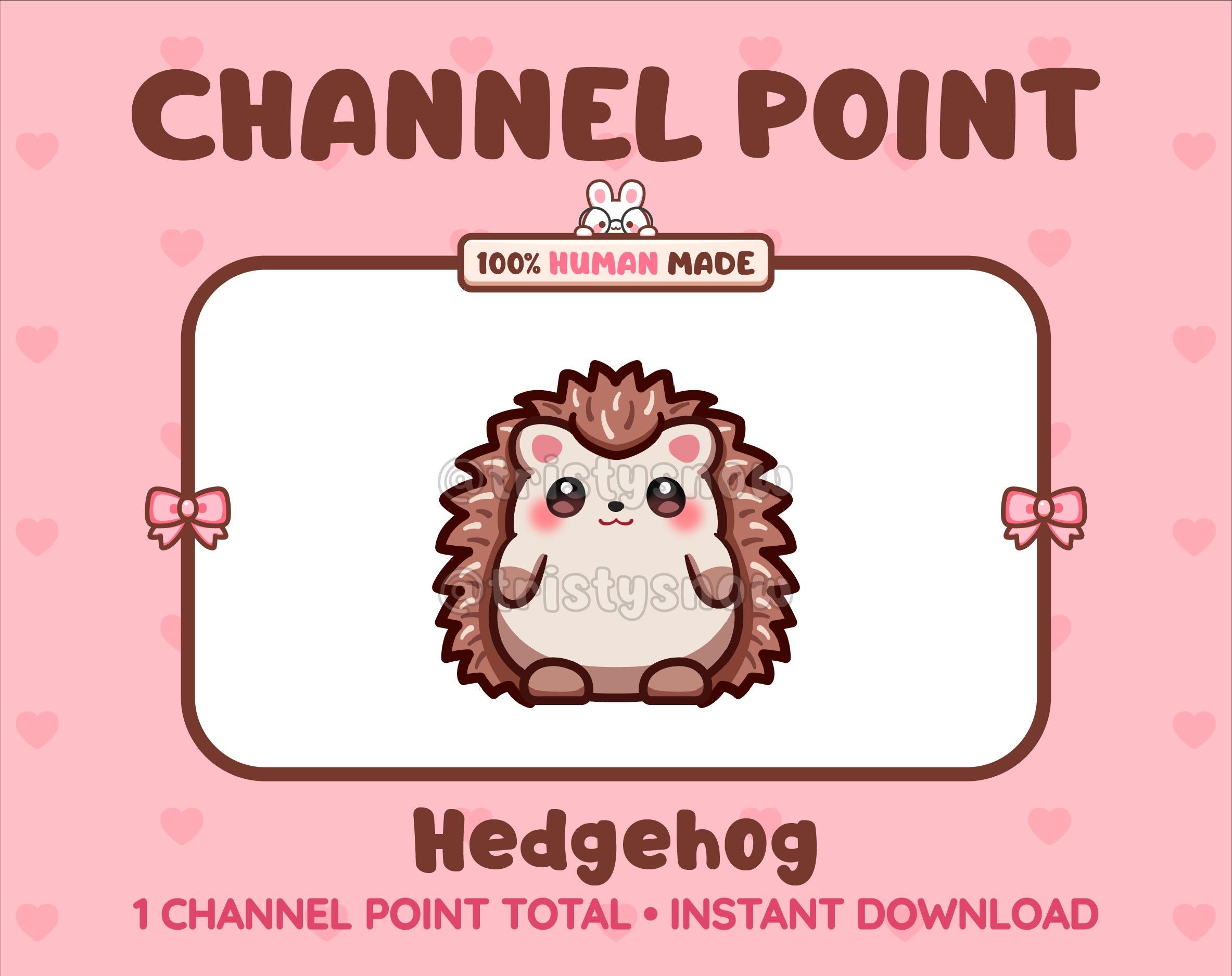 Hedgehog Twitch channel point icon.