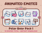Polar Bear Emotes - Pack 1 (Animated & Static)