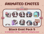 Black Goat Emotes - Pack 5 (Animated & Static)