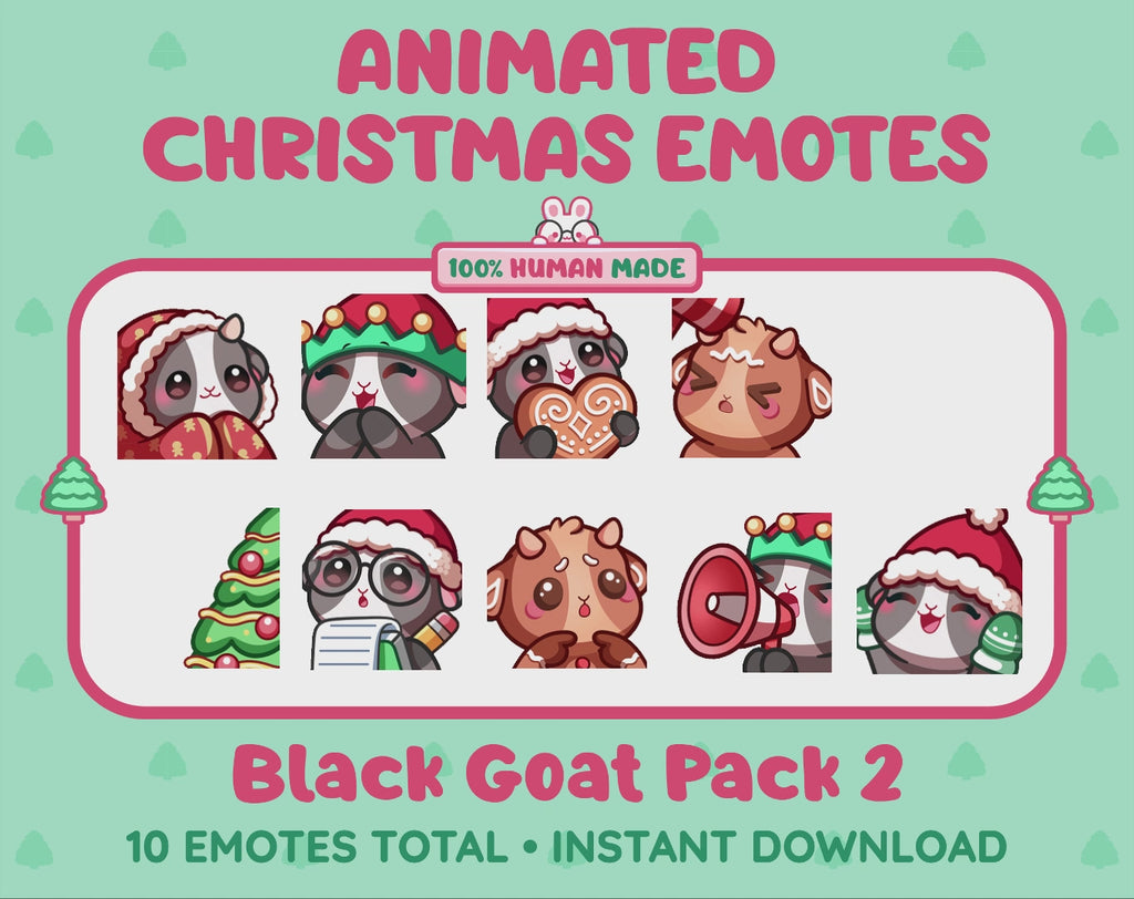Black Goat Emotes - Christmas Pack 2 (Animated & Static)