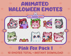 Pink Fox Emotes - Halloween Pack 1 (Animated & Static)