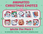 White Fox Emotes - Christmas Pack 1 (Animated & Static)