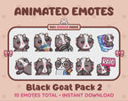 Black Goat Emotes - Pack 2 (Animated & Static)