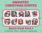 Black Goat Emotes - Christmas Pack 1 (Animated & Static)