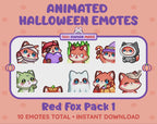 Red Fox Emotes - Halloween Pack 1 (Animated & Static)