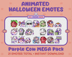 Purple Cow Emotes - Halloween MEGA Pack (Animated & Static)