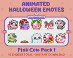 Pink Cow Emotes - Halloween Pack 1 (Animated & Static)