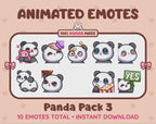 Panda Bear Emotes - Pack 3 (Animated & Static)